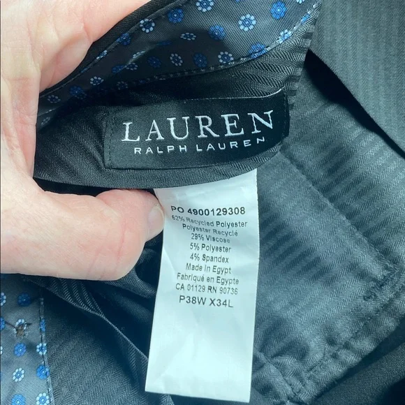 New Ralph Lauren Men's Classic Black Dress Pants 38x34 - Picture 3 of 3